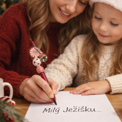 Vánoční propiska stříbrná– americký styl🎄různé varianty