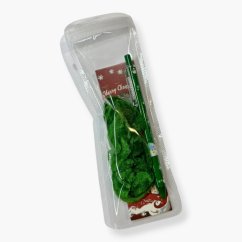 Elegantní propiska se semišovou gumičkou - zelená