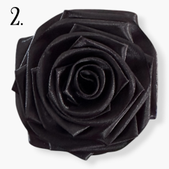 Saténová stuha black (černá) - 38mm/ 32m