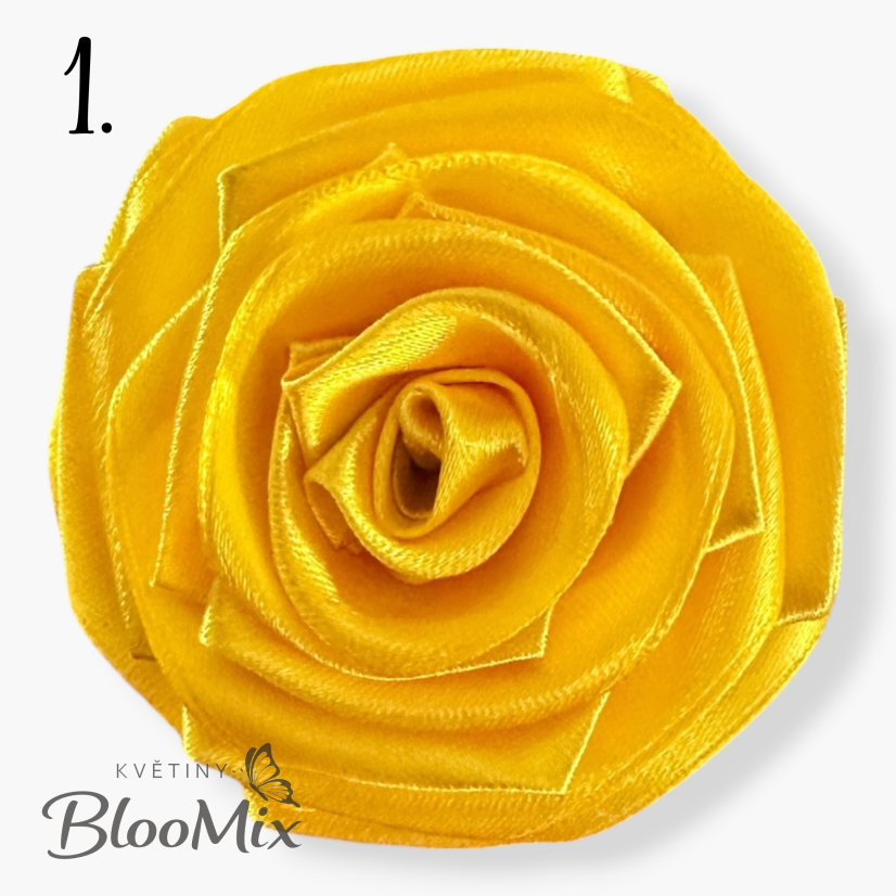 Saténová stuha dark yellow (tm. žlutá) - 38mm/ 32m