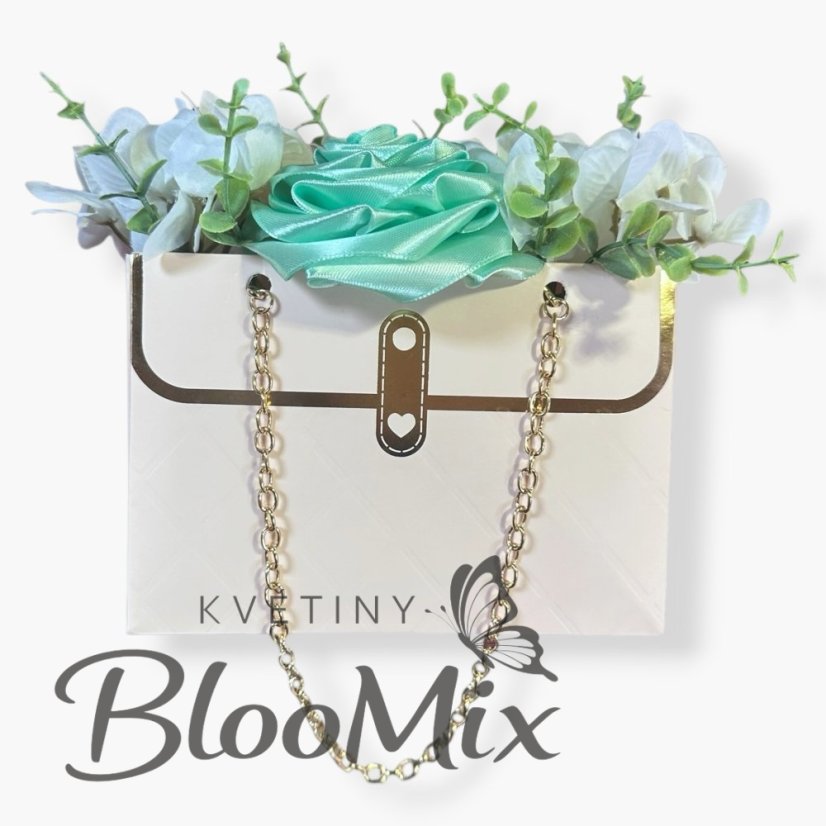 Květinová kabelka světle růžová– Elegantní flowerbox