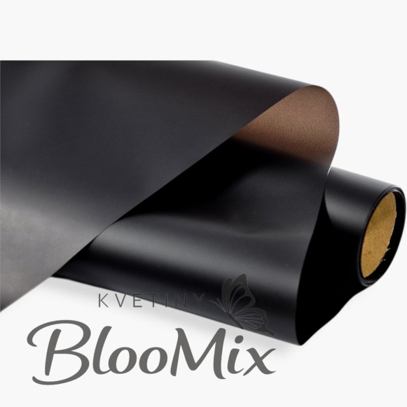 Floristická mr. fólie v roli – Černá – 50 cm × 9 yardů