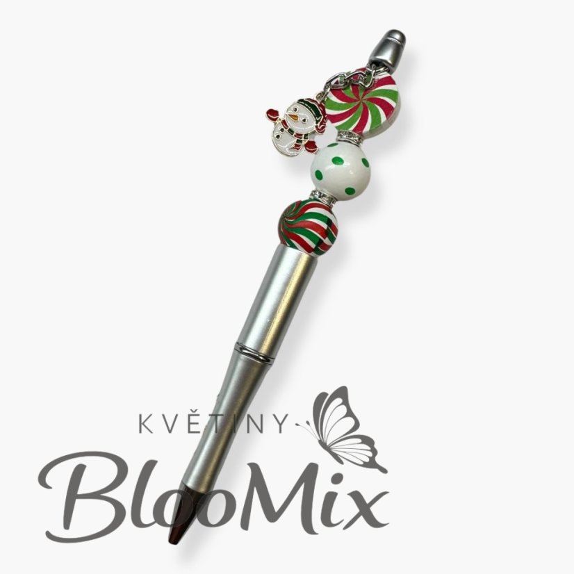 Vánoční propiska stříbrná– americký styl🎄různé varianty - Různé varianty: 1