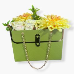 Květinová kabelka „Sladký domov“ – Jiřiny a růže