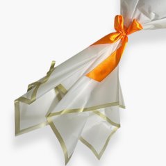 Srdce z cinií – oranžová a bílá