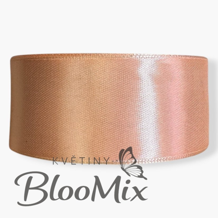 Saténová stuha light salmon (sv. losos) - 38mm/ 32m