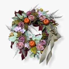 Podzimní věnec s dýněmi