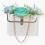 Květinová kabelka světle růžová– Elegantní flowerbox