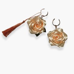 Klíčenka – saténová růže - Světlý losos