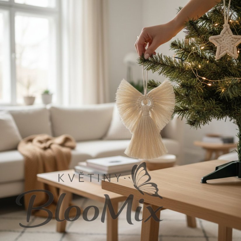 Macramé andílek na pověšení - různé varianty - Různé varianty: 2