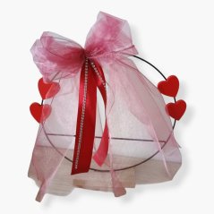 Valentýn kruh se srdíčky - průměr 23 cm