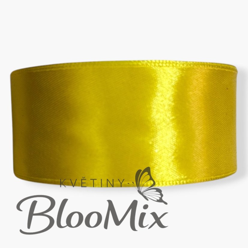 Saténová stuha yellow (žlutá) - 38mm/ 32m
