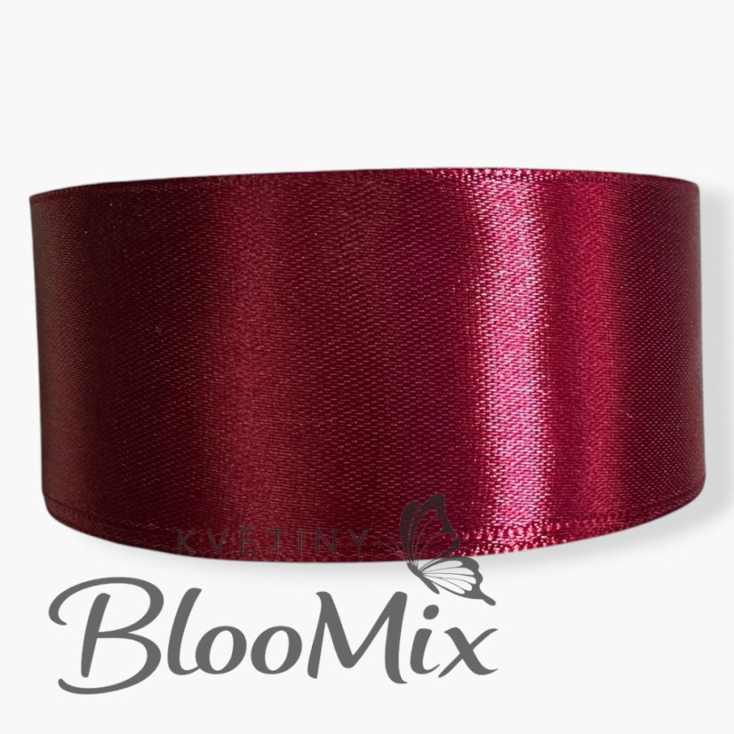 Saténová stuha burgundy (bordová) - 38mm/ 32m