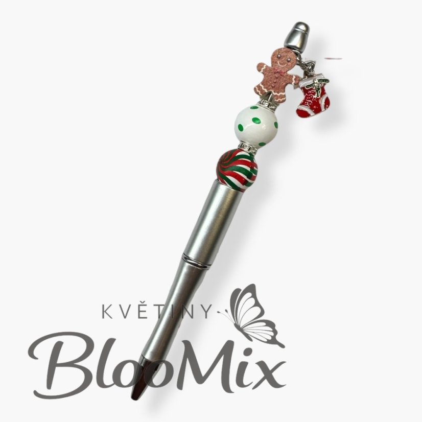 Vánoční propiska stříbrná– americký styl🎄různé varianty - Různé varianty: 1