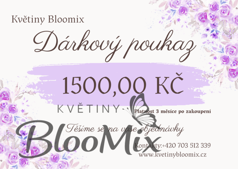 Dárkový poukaz v hodnotě 1500 Kč
