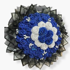 Luxusní mix satén a pěna 70 růží