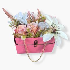 Květinová kabelka „Cherry Blossom Mix“ – Cínie a vřes