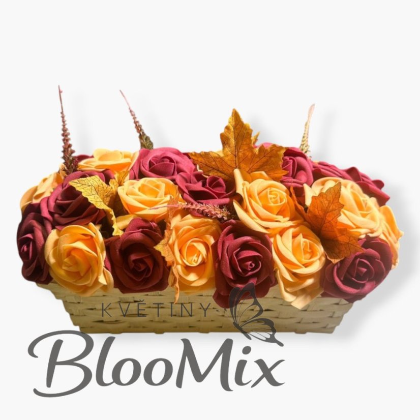 Truhlík proutěný – podzimní dekorace do interiéru