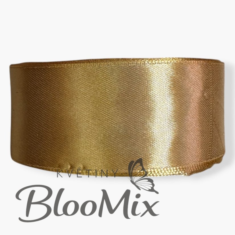 Saténová stuha gold (zlatá) - 38mm/ 32m