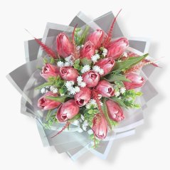 Kytice umělých tulipánů „Red Passion“ – Klasická červená