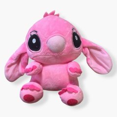 Plyšový růžový Stitch / Angel (17 cm) – Roztomilý vesmírný mazlíček
