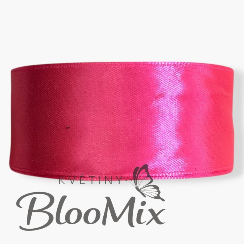 Saténová stuha dark pink (tmavě růžová) - 38mm/ 32m